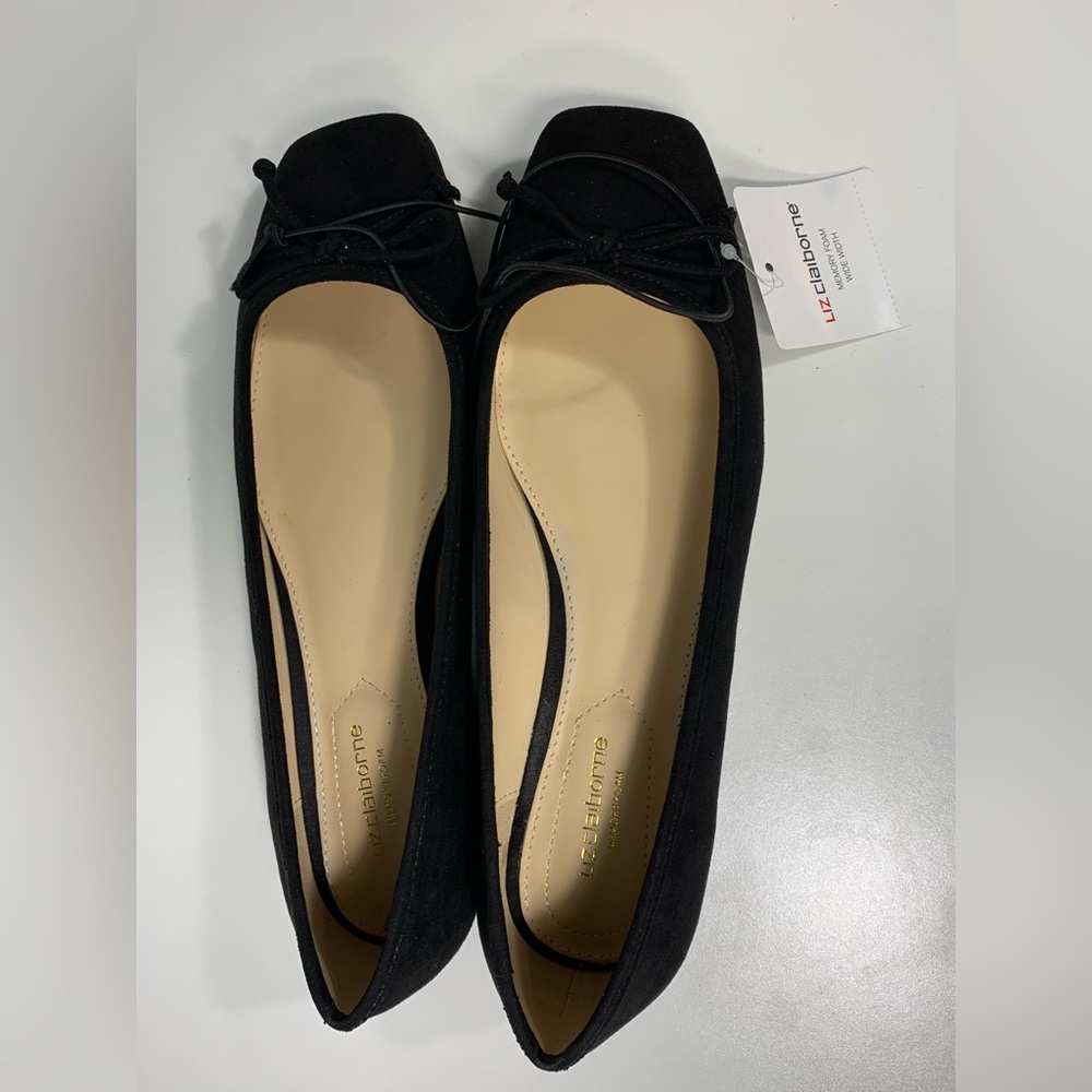 NWT Flats Size 7w Black Liz Claiborne - Picture 4 of 14